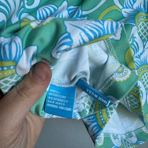 J. McLaughlin Green and Blue Floral Long Sleeve Top - Picture 6 of 6